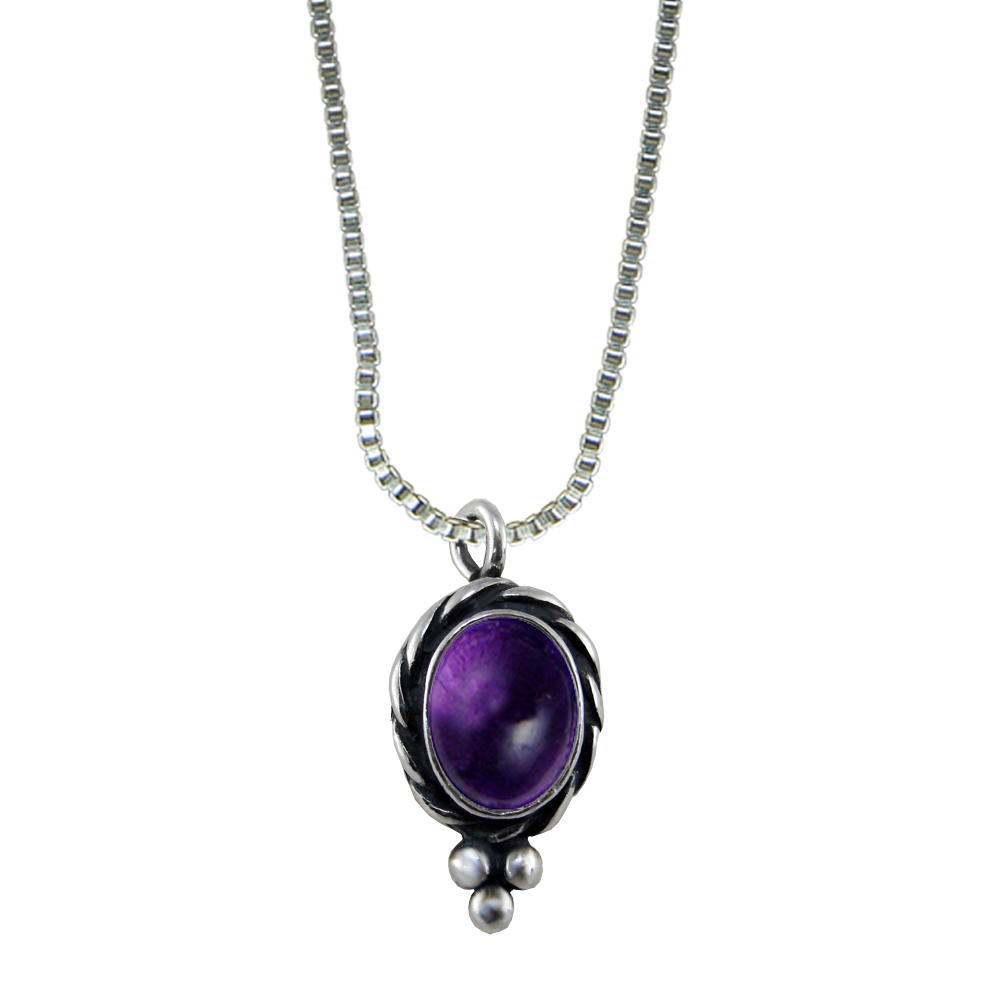 Sterling Silver Little Amethyst Pendant Necklace